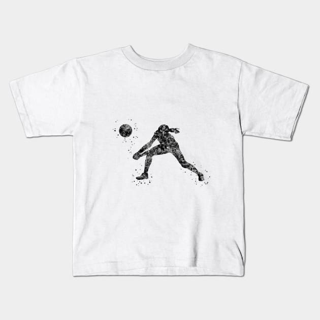 Volleyball girl Kids T-Shirt by RosaliArt